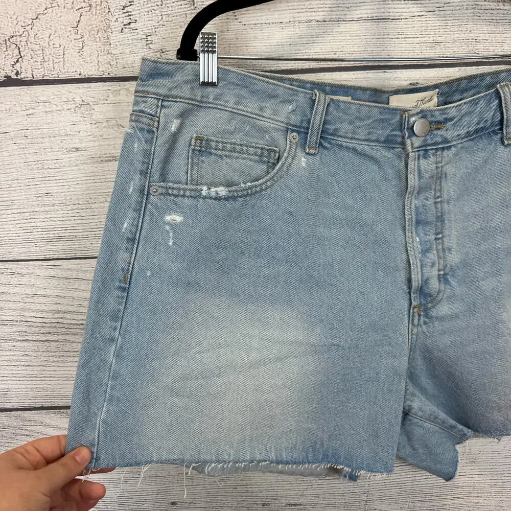 Universal Thread Plus Size Mid-Rise 90's Baggy Denim Shorts Size 18